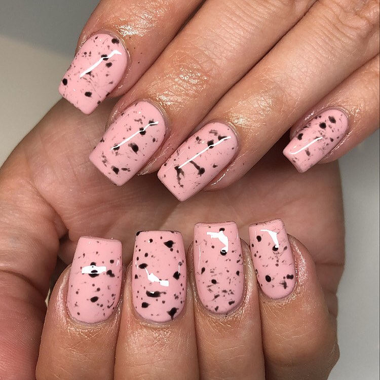 pink easter egg nails