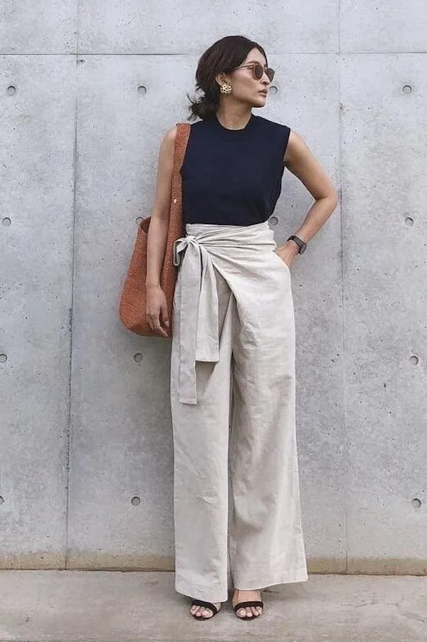 loose linen pants outfit summer